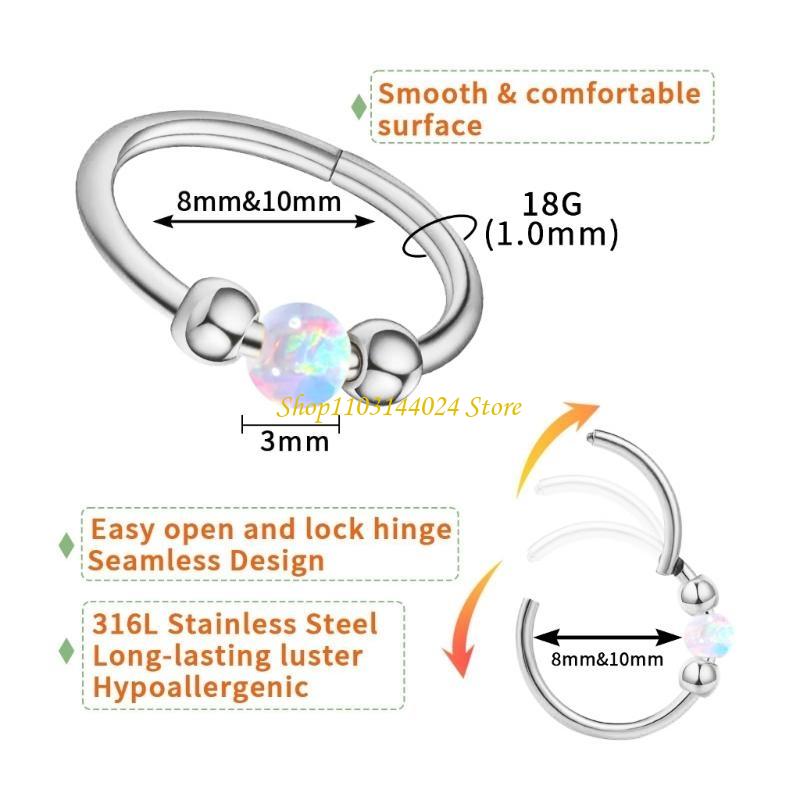 N5KE 페르시 오팔 코 링 Septum 후프 피어싱  - Body Jewelry Cartilage Earrings 리뷰 및 가격