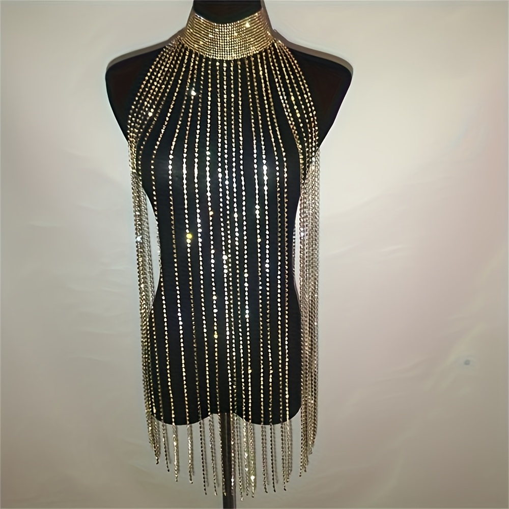 섹시한 라인스톤 브라 바디 체인 목걸이 여성용 쥬얼리  - Body Jewelry Chest 리뷰 및 가격